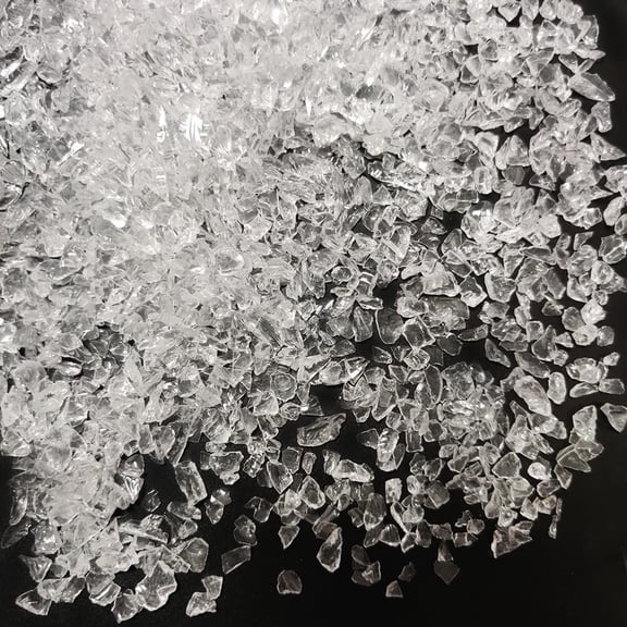 Clear Crushed Glass Sand 1.3LB 3-7mm Vase Filler Crafts