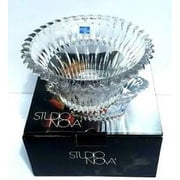Clear Crystal 10 Hostess Centerpiece Bowl Cut Crystal Studio Nova FACETS Japan