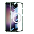 thumbnail image 1 of Clear Crystal Case for Samsung Galaxy S24 Built-in Camera Lens Protector Luxury Magnetic Case Compatible with MagSafe Elegant Protection Case for Samsung S24 6.2 inch, Green, 1 of 7