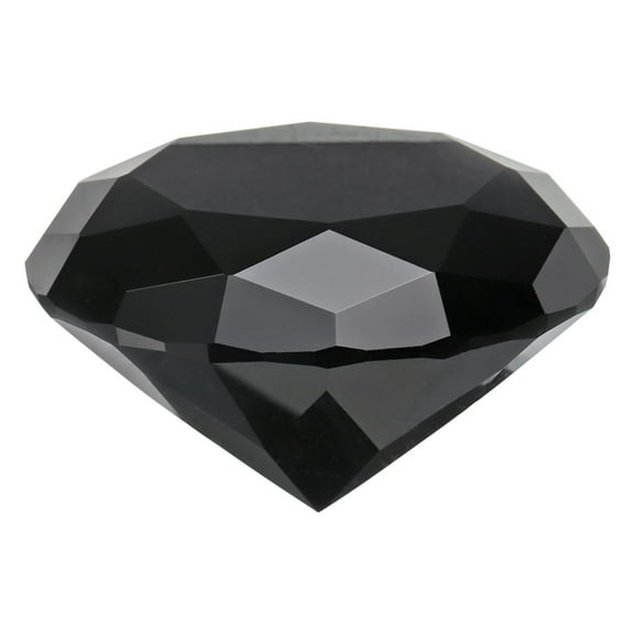 Clear Crystal Diamond Paperweight, 60mm(2.4") Artificial Diamond for Birthday Gift Parties Wedding (Black)