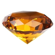Clear Crystal Diamond Paperweight, 60mm2.4" Artificial Diamond for Birthday Gift Parties Wedding Brown