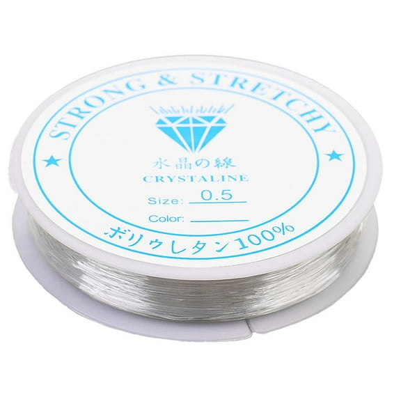 Clear Crystal Elastic String transparent white String For Bracelet,beading, Jewelry Making(10m/roll) , Clear, 0.5mm