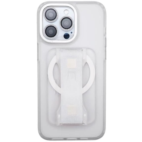 Clear Crystal Glitter Phone Grip - Clear - Universal Fit - Kickstand Included
