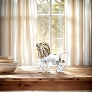 WYZCTTD Clear Crystal Lion Figurine 6.3inch, Animal Collectible Decoration for Office, Lion Gifts for Men