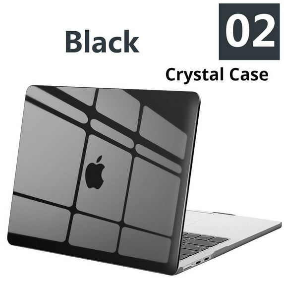 Clear Crystal Protective Case for MacBook Pro 16 A2141 16.2 A2485 15.4 A1286 Cover for Macbook Pro Air 13.3 A2337 Retina 11 12 (Crystal Black,Model A1370 A1465)