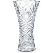 Clear Crystal Vase, Glass Flower Vase Thickening Design Suitable for Home Decor Centerpieces, Wedding, Mothers Gift,9.2 Tall