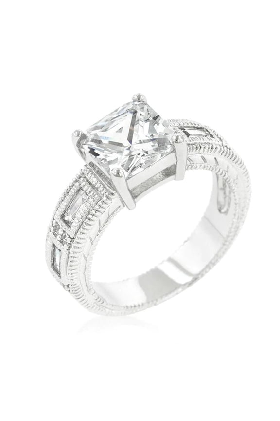 Clear Cubic Zirconia 5-Stone Ring