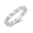 thumbnail image 1 of Clear Cubic Zirconia Alternate Eternity Design Ring Sterling Silver, 1 of 3