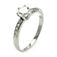 thumbnail image 1 of Clear Cubic Zirconia Bridal Ring Rhodium Plated Sterling Silver Size 9, 1 of 3