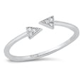 thumbnail image 1 of Clear Cubic Zirconia Double Sided Arrow Ring Sterling Silver Size 7, 1 of 3