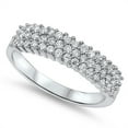 thumbnail image 1 of Clear Cubic Zirconia Elegant Ring .925 Sterling Silver Band White Jewelry Female Male Unisex Size 7, 1 of 4