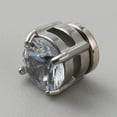thumbnail image 1 of Clear Cubic Zirconia Flat Round Clip-on Earrings Magnetic 316 Stainless Steel Non-piercing Earrings for Women Clear 6x6mm, 1 of 2