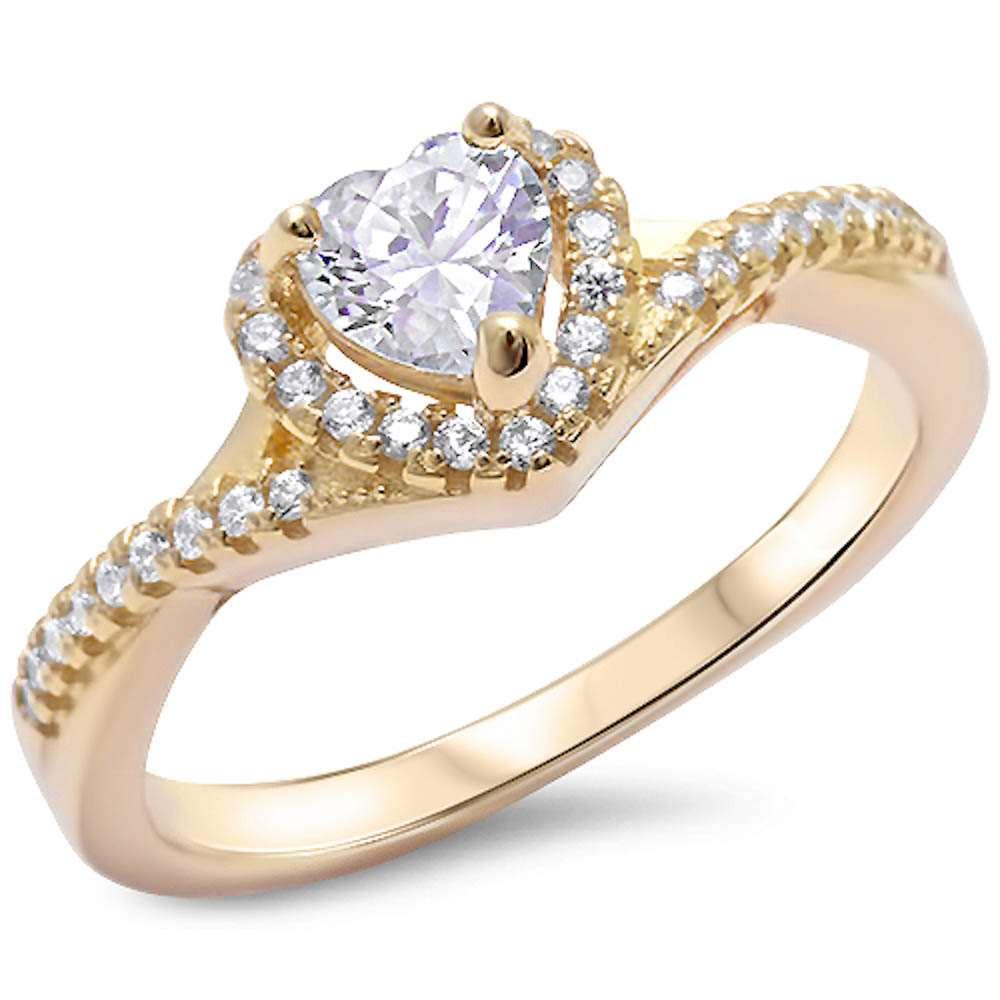 Heart logo ring in Rose w/cut-out hearts Ring sz 52 187133