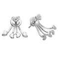 thumbnail image 1 of Clear Cubic Zirconia Hearts Earrings Rhodium Plated Sterling Silver, 1 of 2