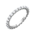 thumbnail image 1 of Clear Cubic Zirconia Infinite Stackable Ring Rhodium Plated Sterling Silver Size 9, 1 of 3
