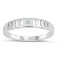 thumbnail image 1 of Clear Cubic Zirconia Moon Phases Ring Sterling Silver Size 4, 1 of 3