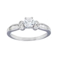 thumbnail image 1 of Clear Cubic Zirconia Multi-Shape Stone Ring Sterling Silver Size 7, 1 of 4