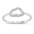 thumbnail image 1 of Clear Cubic Zirconia Open Cloud Ring Sterling Silver Size 5, 1 of 3