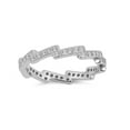 thumbnail image 1 of Clear Cubic Zirconia Pattern Band Eternity Ring Sterling Silver, 1 of 3