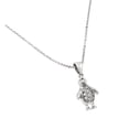 thumbnail image 1 of Clear Cubic Zirconia Penguin Necklace Rhodium Plated Sterling Silver, 1 of 2