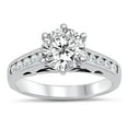 thumbnail image 1 of Clear Cubic Zirconia Solitaire Elegant Ring 925 Sterling Silver Band White Jewelry Female Size 8, 1 of 4