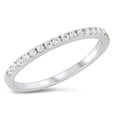 thumbnail image 1 of Clear Cubic Zirconia Stackable Band Ring Sterling Silver Size 5, 1 of 3
