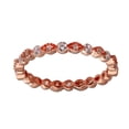 thumbnail image 1 of Clear Cubic Zirconia Stackable Eternity Ring Rose Gold-Tone Plated Sterling Silver Size 5, 1 of 3