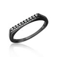 thumbnail image 1 of Clear Cubic Zirconia Stackable Ring Black Rhodium Plated Sterling Silver Size 8, 1 of 2