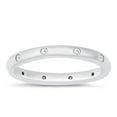 thumbnail image 1 of Clear Cubic Zirconia Stacking Eternity Ring .925 Sterling Silver Band White Jewelry Female Size 10, 1 of 4