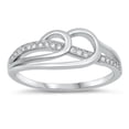 thumbnail image 1 of Clear Cubic Zirconia Swirl Designer Ring Sterling Silver Size 7, 1 of 2
