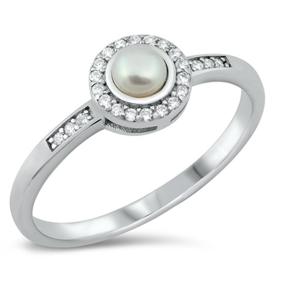 Clear Cubic Zirconia Vintage Style Ring .925 Sterling Silver Band White Jewelry Female Male Size 5