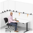 Clear Cubicle Wall Extender Single 60 in x 30 in Panel Clamp On