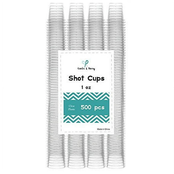 Clear Cups for Wine Tasting, Vodka, Whiskey, jelly shot, sample Cups For Party and Gathering. (500, 1oz)