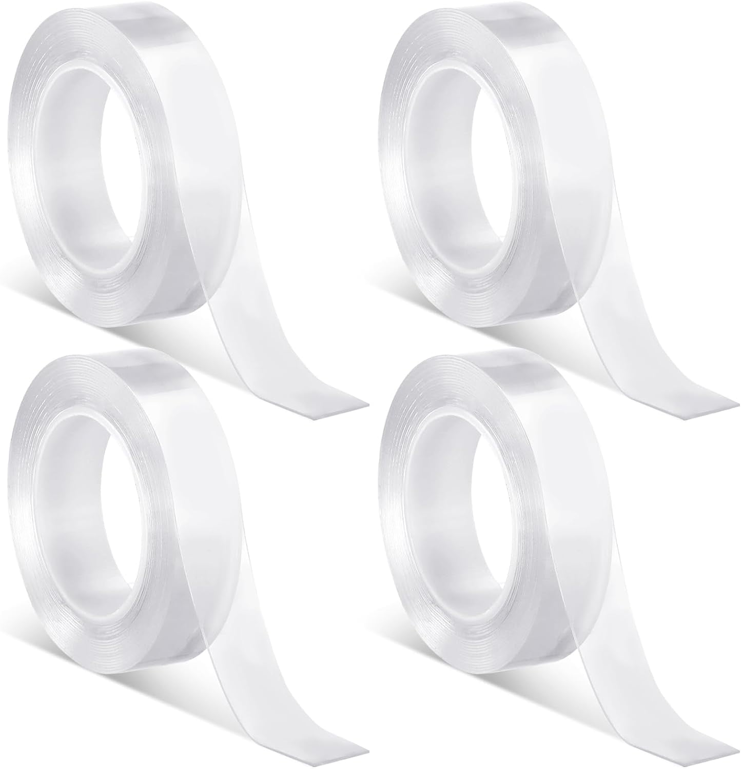 Clear Curtain Glide Tape Curtain Slide Tape Drapery Ring 0.59 Inch x 9.