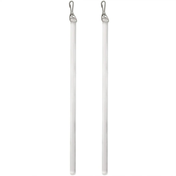 COOLHOOD Pack of 2 Clear 17Inch Curtain Pull Wand Drapery Control Pull Rod Stick with Hook for Opening and Closing Curtain