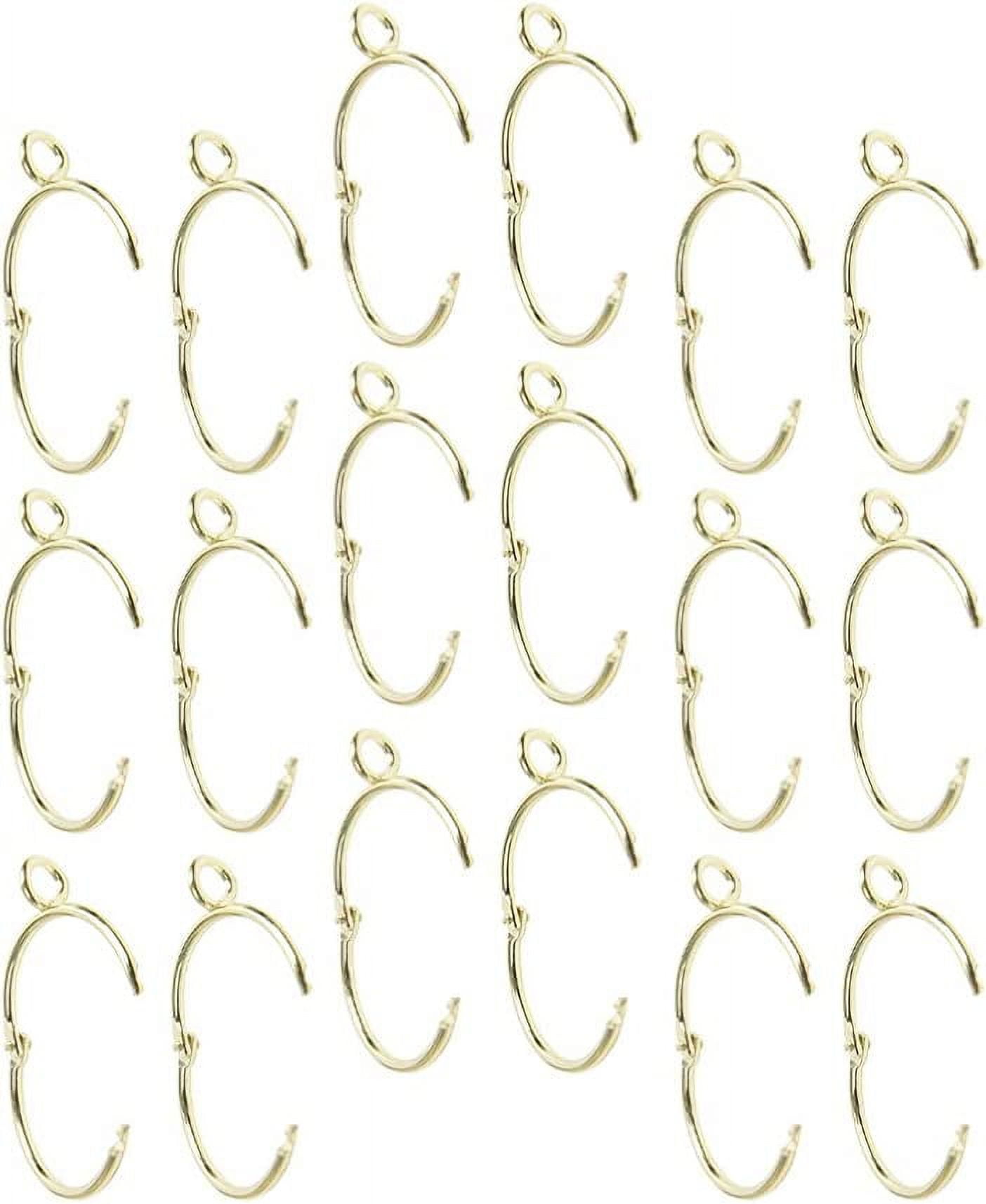 Clear Curtain Rod 30Pcs Curtain Rod Rings Openable Gold Curtain Rings