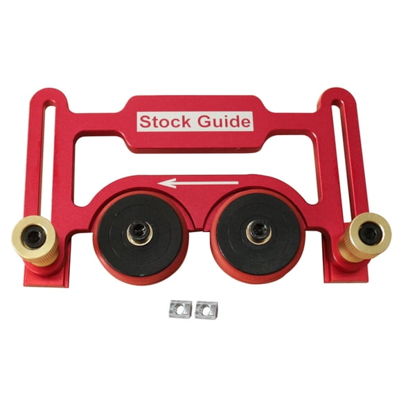 Clear Cut Stock Guides for Table Cutter Feather Board with Sliding Blocks Woodworking Double Wheel Bearing Stock Roller