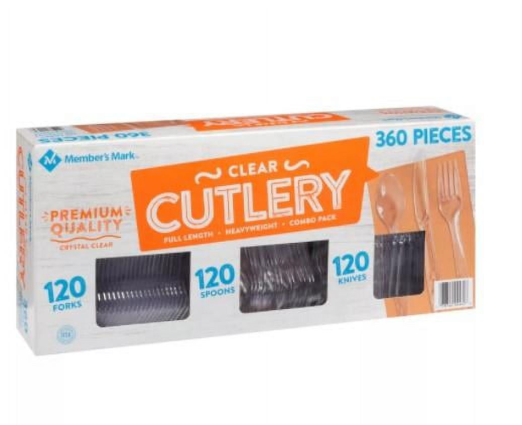 Hefty Cutlery, Heavy Weight, Clear Plastic, Combo Pack - 360 pieces