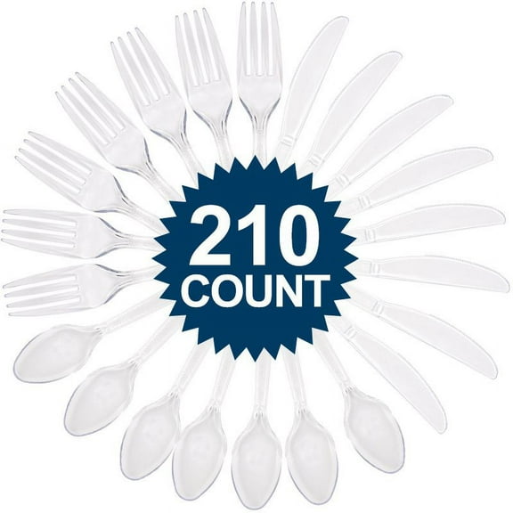 Clear Cutlery Set - Value Pack - Party Supplies