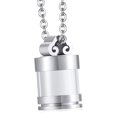 Clear Cylinder Necklace Ashes Vessel Ashes Necklace for Pet Urn Carry ...