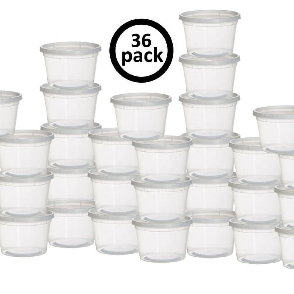 ENHYIVE 15 Pack Small Plastic Containers with Lids,Twist Top Deli  Containers,8 Oz Food Storage Containers,Reuseable Freezer Containers for  Food with