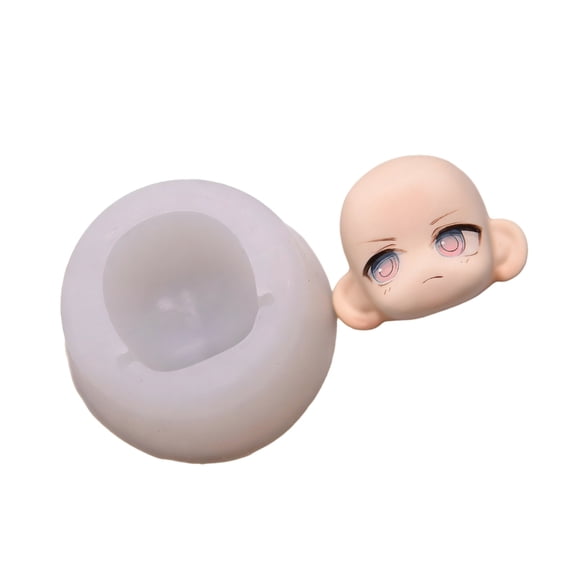 Clear Designs Polymer Ceramic Clay Doll Face Silicone Mold Sulpture Doll Accessories Molds Jewelry Making Tool