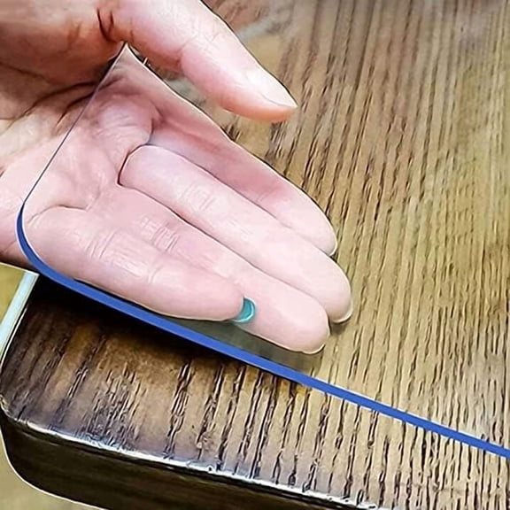 Clear Desk Mat 17 x 54 Inch, 1.5mm Thick Clear Table Protector, Waterproof Plastic Table Cover Protector, PVC Desk Protector Mat, Vinyl Desk Cover for Desktop, Coffee & Dining Table
