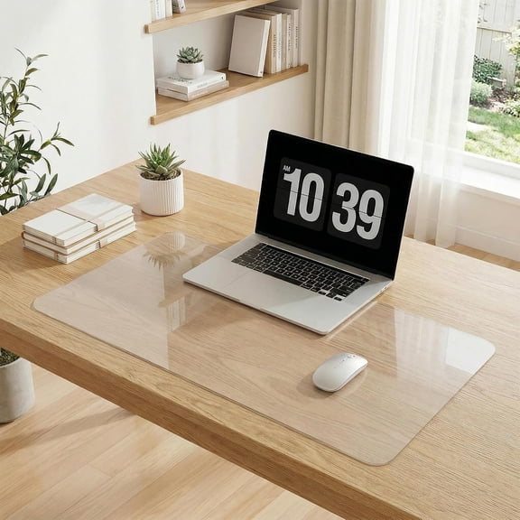 Clear Desk Mat Protector - Transparent Non-Slip PVC Writing Desk Pad, Waterproof & Heat Resistant Desk Cover, Durable Protective Desktop Mat for Office, Home & Laptop16.93" x 23.62"