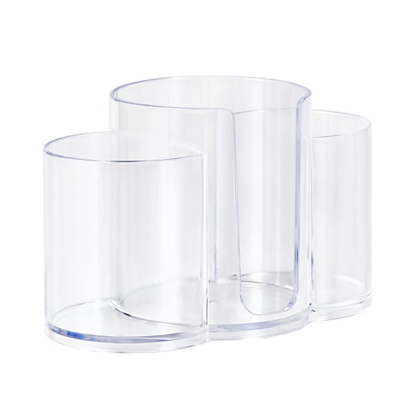 Clear Desktop Storage Case for Makeup Remover Pads Cotton Swabs and Cosmetic Accessories Space Saving Designs