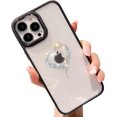 thumbnail image 1 of Clear Diamond Love Heart Case for iPhone 13 Pro Max 6.7-inch,Cute Bling Glitter Rhinestone Plating Camera Lens Protection Shockproof Back Cover Cases for Women Girls(Black), 1 of 8