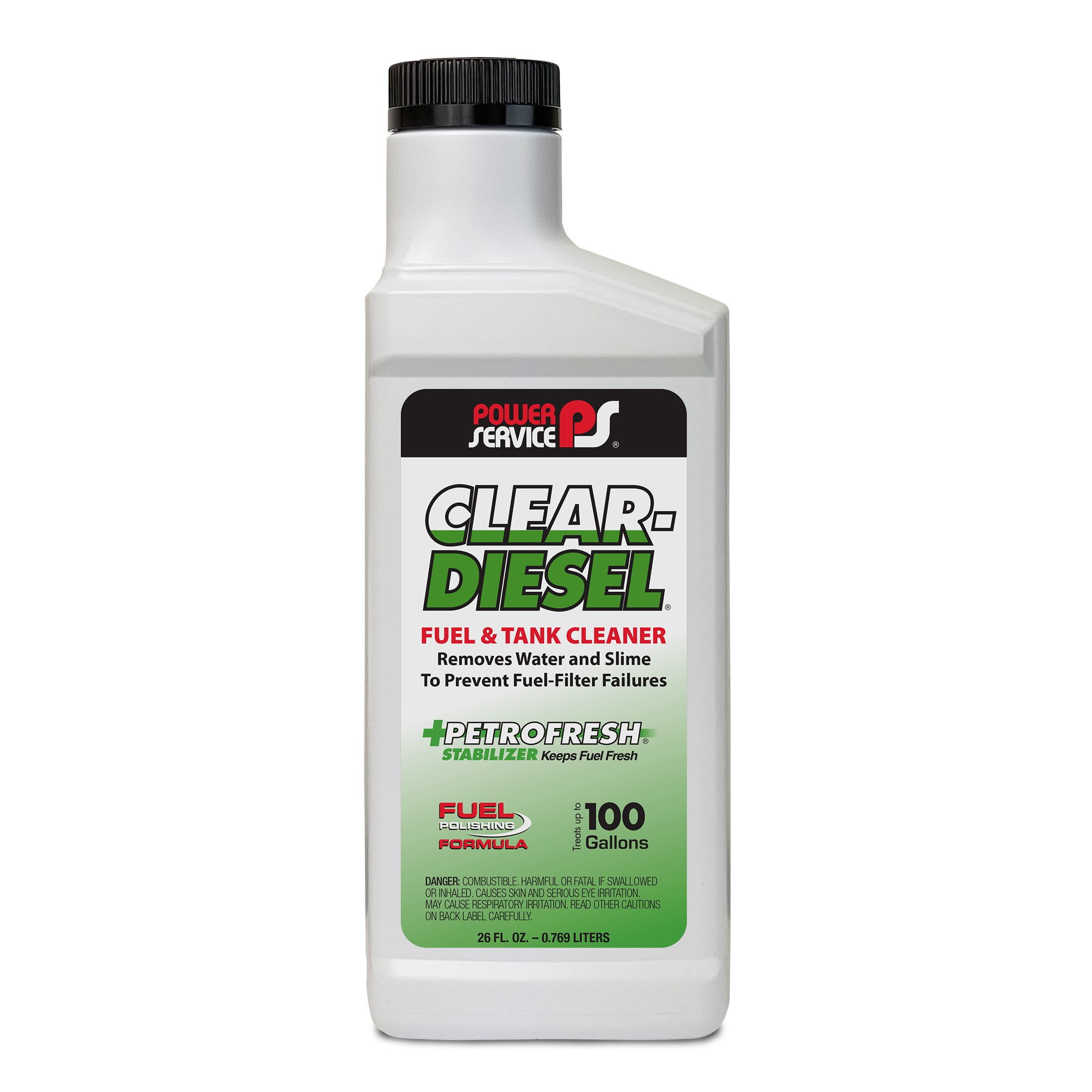 Power Service Clear DIESEL Fuel and Tank Cleaner, 26 oz.