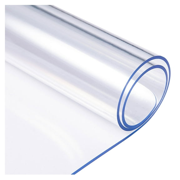 Clear Dining Table Protector Pad Cover - Plastic Kitchen Tablecloth Heat Resistant PVC Table Top Rectangle Clear Tablecloth Dining Room Cover 2mm Thick