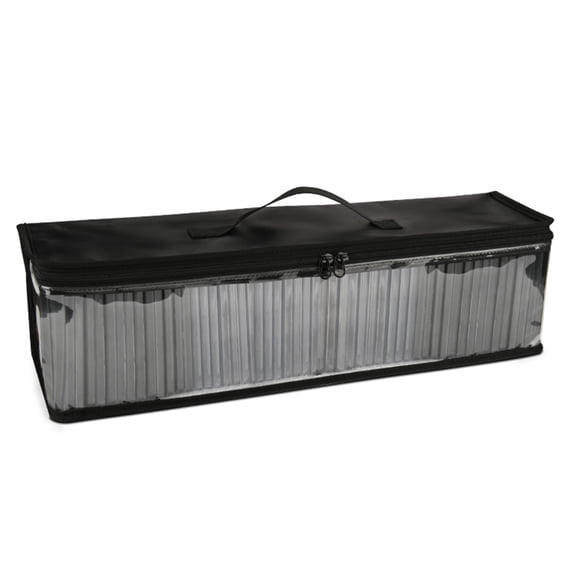Clear Disc Preservation Packs Easy Carry Handle, Zippered Disc Storage Bag for Secure Storage Dustproof Disc Sleeves