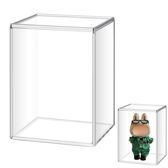 Clear Display Case for 17/15cm Plush Doll,Protective Case,Clear Acrylic Storage Box with Dust and Moisture Proof, Protective Shell